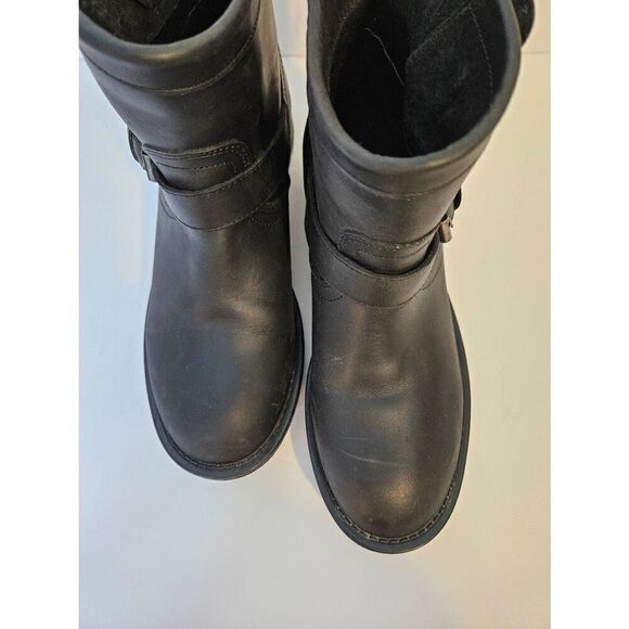 Harley-Davidson Allerton black leather ankle boots. Size 7.5. - Picture 3 of 9